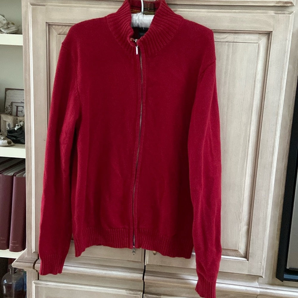 Lyle & Scott Red Cardigan Sweater